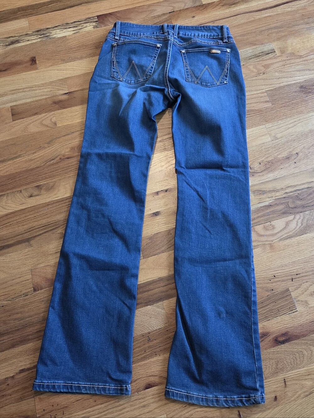 Wrangler Bootcut Jeans Women’s 11/12x34 Blue Jeans Contrast Stitching Western - Picture 5 of 7